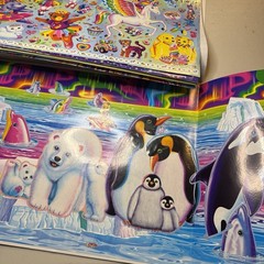 Lisa Frank Giant Sticker Activity Pad Over 2000 Stickers Partial Bendon