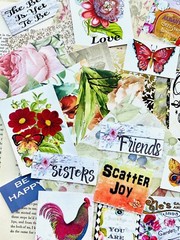 Junk Journal Supplies 50+Items Scrapbook Papers Quotes Vintage Book Pages kit#3N