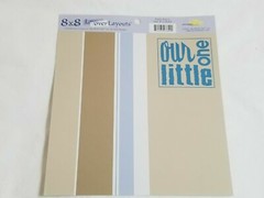 NEW Lot 8 MME Lay-over Layouts Baby Boy 8 x 8 Color Blue Brown Scrapbooking -F