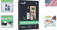 8.5×11 Glossy Sticker Paper for Scrapbooking & DIY Projects – 100 Sheets
