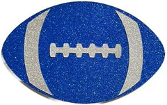 Glitter Football Cut Outs Die Cuts (Royal Blue)