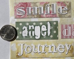 BABY GIRL PHRASES Cardstock Stickers (26pc)Smile•Newborn•Angel•Family •Miracle•