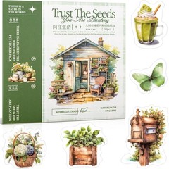 Beautiful Garden Theme Sticker Scrapbooking Supplies for Junk Journal, 50 She…