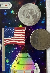 APOLLO PROGRAM Stickers(8pc) Mrs.Grossman’s•Spaceship•Moon•Flags •Card Making•