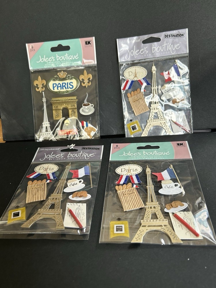 jolee’s boutique Dimensional stickers Paris Eiffel Tower 4 Sheets 32 Stickers