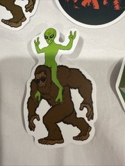 Lot of 10 Assorted Outdoor Bigfoot Sasquatch Yeti Swamp Ape Believe Stickers