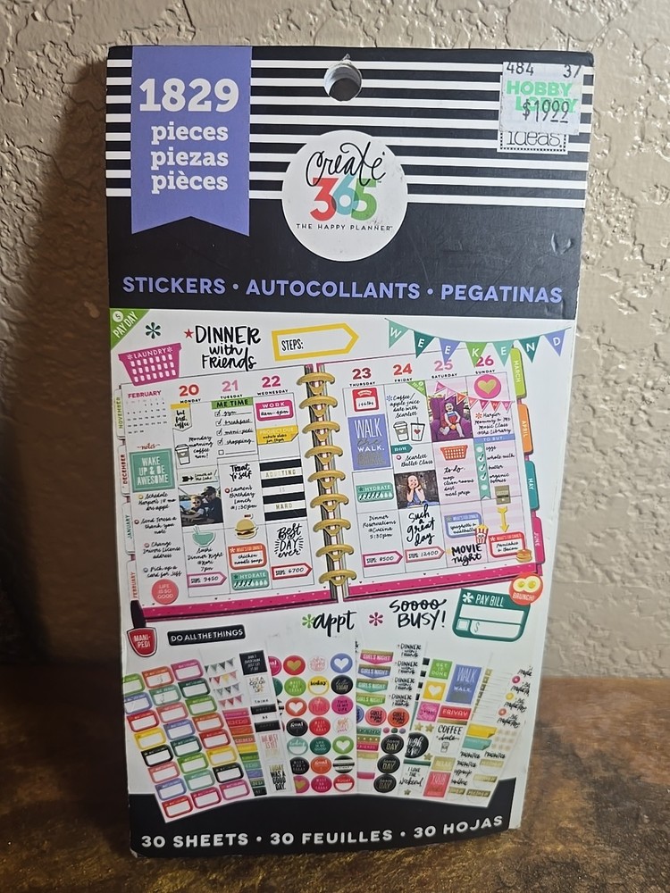 The Happy Planner Me & My Big Ideas CELEBRATE Edition 1009 Stickers Essential