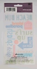 Sticko EK Success BEACH quote stickers, Beach sticker glitter accented NIP