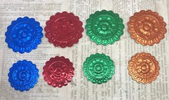 Die Cuts 3D Dresden Style Embossed Medallion 12 Pieces Cardstock
