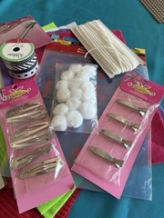 Mixed Lot Of Mostly New And A Few Used Crafting Supplies