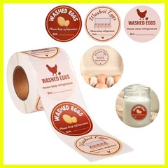 500pcs Washed Eggs Stickers, 2in Farm Fresh Eggs Stickers Egg Carton Stickers…