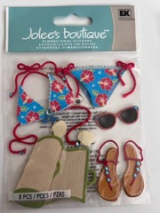 Jolee’s Dimensional Stickers – Beach Vacation Pool Tropical Theme – You Choose