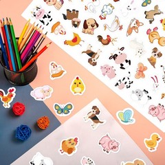 Fancy Land Farm Animal Foam Stickers Cute Animal Self Adhesive Sticker for Ki…