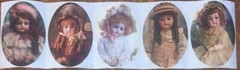 Lot of 5 Vintage Brier Rose Antique Victorian Dolls 3 1/2″ x 2″ Large Stickers