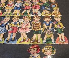 LOT VINTAGE PZB PAUL B ZOECKE CHROMOLITHOGRAPH DIE CUT BOY & GIRL SCRAPS