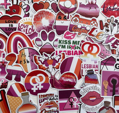50pcs LESBIAN Stickers, Pride, Rainbow, LGTBQ+, Free Shipping*