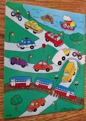 American Greetings Vintage Vehicle Stickers- train, taxi, car, boat, firetruck