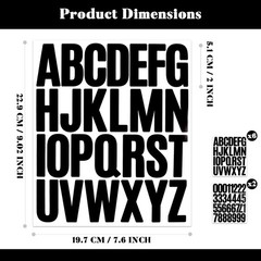 280 Alphabet Number Stickers, 8 Sheets 2 Inch Self-Adhesive Vinyl Letters Sticke