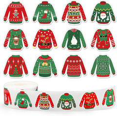 1000 Pcs Christmas Angel Stickers, 8 Designs, Self-Adhesive Decals for Parties