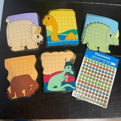 Dinosaur Lot Vintage 1987 Instructional Fair Stickers Reward Behavior Charts