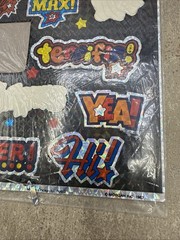 Vintage Stickers Mark 1, chrome Prism,RARE,rainbow Words, CS27, AG2
