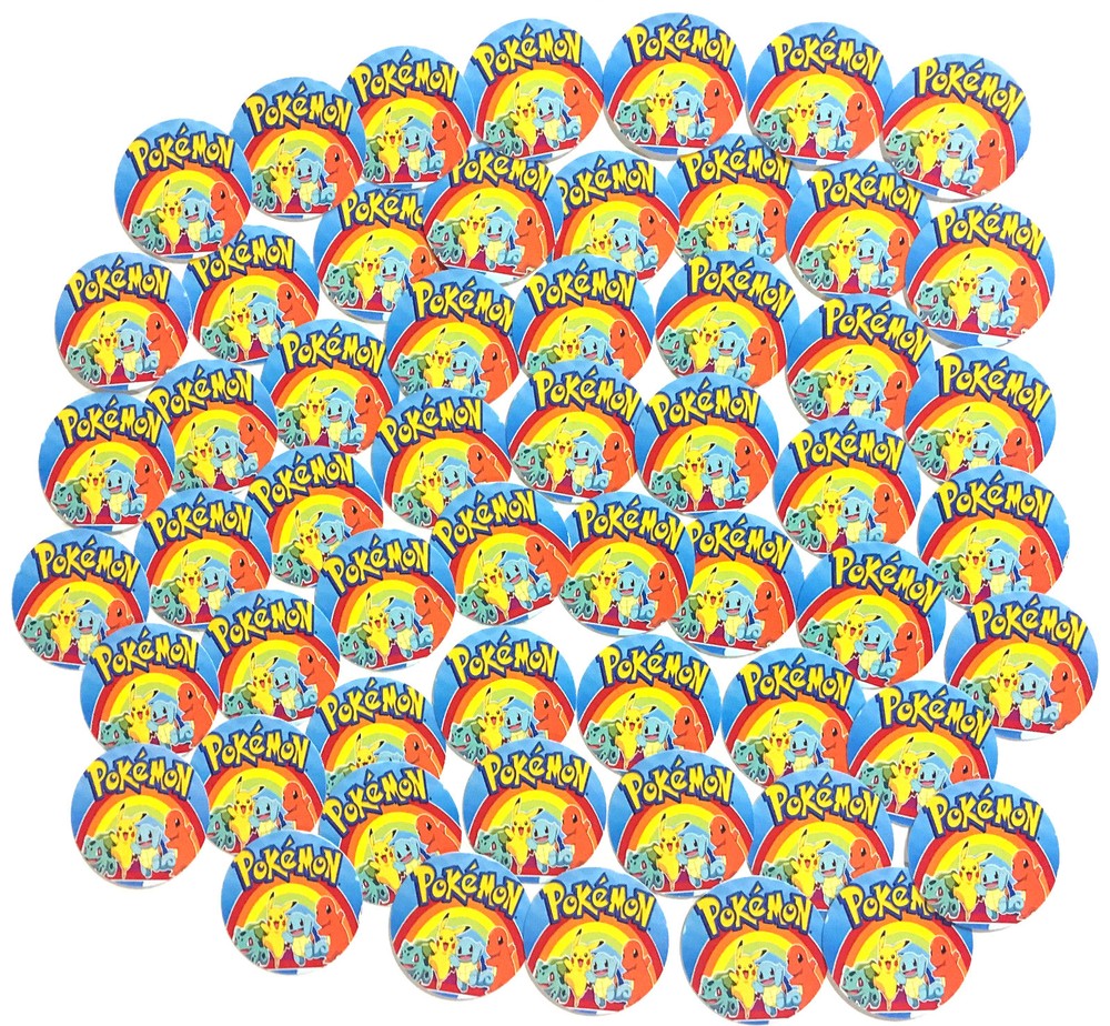 SET of 100- 1″ PRECUT «Pokemon #2» BOTTLE CAP IMAGES. Hairbows, Scrapbooking.