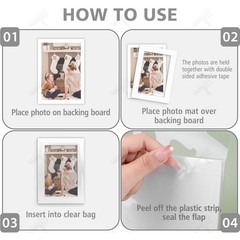 5×7 Picture Mats 100 Pack White Core Bevel Cut for 4×6 Photos – 4-ply Thick