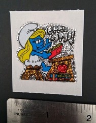 Vintage Stickers Smurf Glitter Sticker Mod VTG 1980s NOS