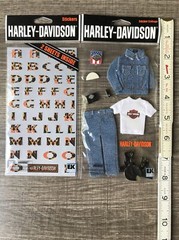 Harley Davidson EK Success Lot X2 New Flat Stickers Scrapbook Mix Motorcycle
