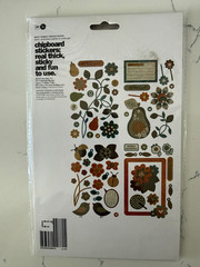 Basic Grey Thick Sticky Chipboard Stickers 4 PG Autumn Thankful So Blessed Happy