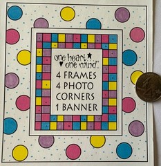 PASTEL FUN FRESH & FUNKY Sticker Frames(9pc)One heart,One mind•Banner•Polka-Dot•