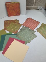 Lot Christmas Scrapbooking Supply Craft Cardstock Letters Backing Tag Red Green