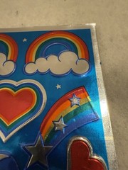 New Vintage 80’s Hallmark Razzle Dazzle Rainbow Foil Sticker Sheet
