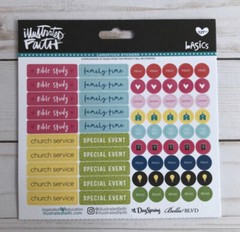 Day Planner To Do Stickers, Illustrated Faith Basics Planner 127 Pieces Elements