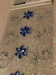 Recollections GEMSTONE BLUE FLOWER & SWIRL STICKERS BLUE FLOWER SWIRL GEMSTONES