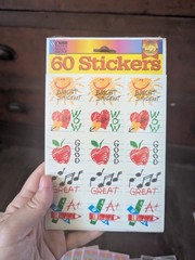 Lot of 30+ Sheets Vintage 80s And 90s Teacher Reward Stickers Teddy Bears Ribbon