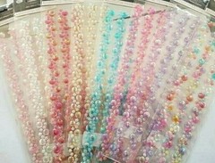 CraftbuddyUS CB118CH – 3 Self Adhesive Rhinestone Stripes, Color – CHAMPAGNE