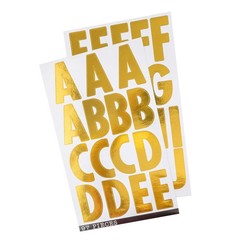 Sticko XL Gold Alphabet Stickers –– Extra Large Letters – Scrapbooking C
