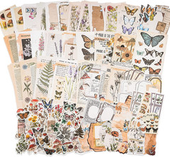 Vintage Scrapbook Supplies Pack (200 Pieces) for Junk Journal Bullet Journals Pl