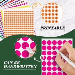 6760 Pcs 4 Sizes Round Dot Stickers Colored Circle Stickers 10 Assorted Color Co