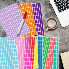 Rectangular Colored Stickers,12 Colors Rainbow Color Color Coding Labels,1inc…