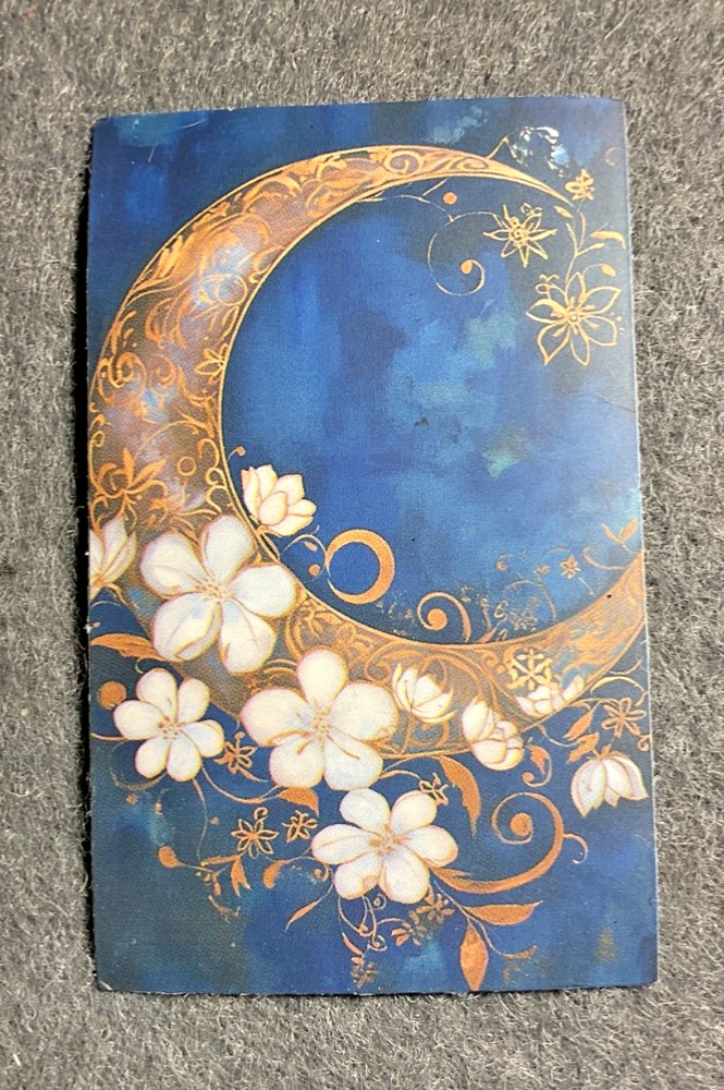 Celestial Gold & Blue Waterproof STICKERS For Phones, Scrapbooks, Helmets, Mugs