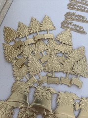 Anna Griffin DRESDEN TRIMS CHRISTMAS DIE CUTS Gold Foil Made in Germany