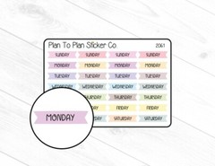 2061~~Days of the Week Banner Planner Stickers.