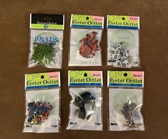 Eyelet Outlet Brads Lot of Kids Boys NEW 6 packs Card Making Scrapbooking Toys