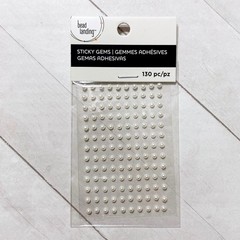 Miniature Pearl Gem Stickers 3mm Scrapbook Embellishments 3D Bead Landing
