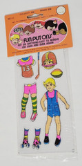 4 Vtg Stick On Sports Girl Theme 1970s Bella Fun Put Ons Sealed NOS New Lot