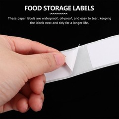 Self Adhesive White Food Storage Labels for Glass Metal Plastic Containers