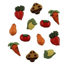 Buttons Galore 50+ Assorted FOOD Theme Buttons Set for Sewing & Crafts