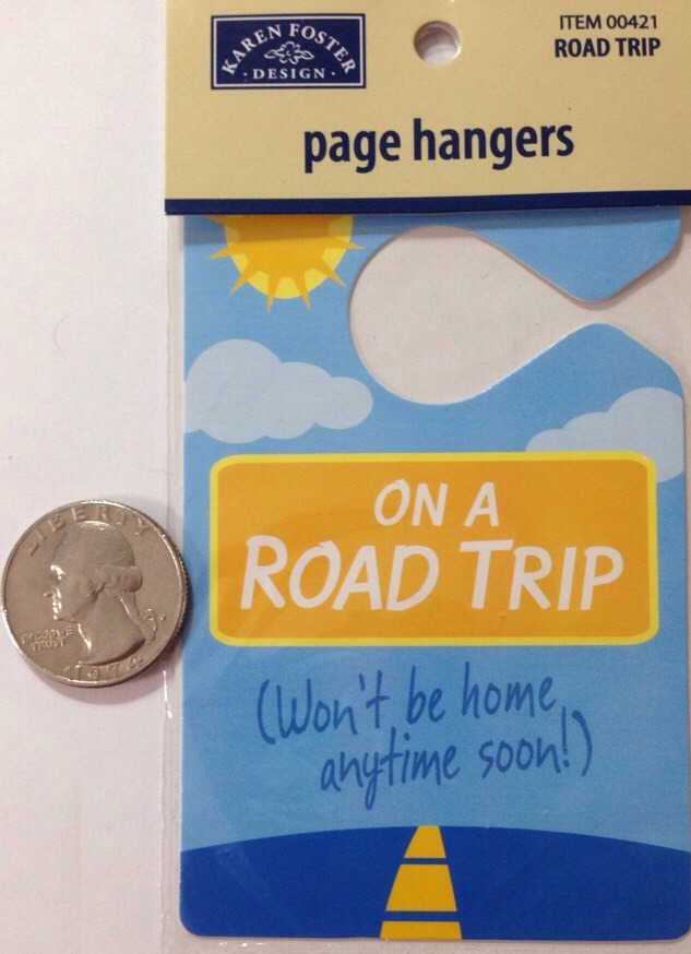 ROAD TRIP PAGE HANGER(2pc)Karen Foster•Vacation•Getaway•Holiday •Disneyland•Trip